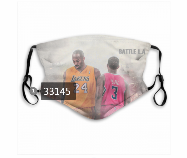 2021 NBA Los Angeles Lakers #24 kobe bryant 33145 Dust mask with filter->nba dust mask->Sports Accessory